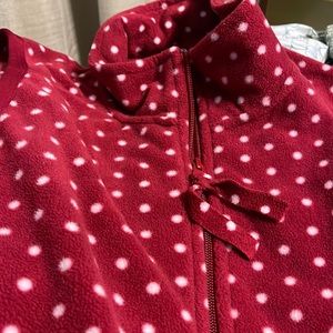 Red polka dot vest